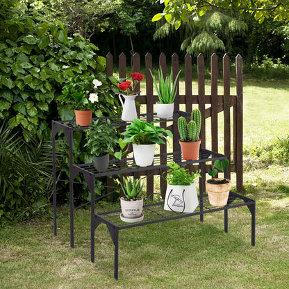 3 Tier Metal Plant Stand, Heavy Duty Rack, Black Plant Stands at Gallery Canada