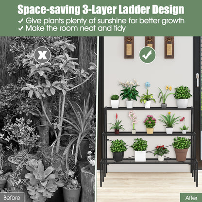 3 Tier Metal Plant Stand, Heavy Duty Rack, Black Plant Stands at Gallery Canada