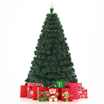 5 Feet/6 Feet/7 Feet Multicolor LED Fiber Optic Artificial Christmas Tree-5 Feet, Green Christmas Tree at Gallery Canada