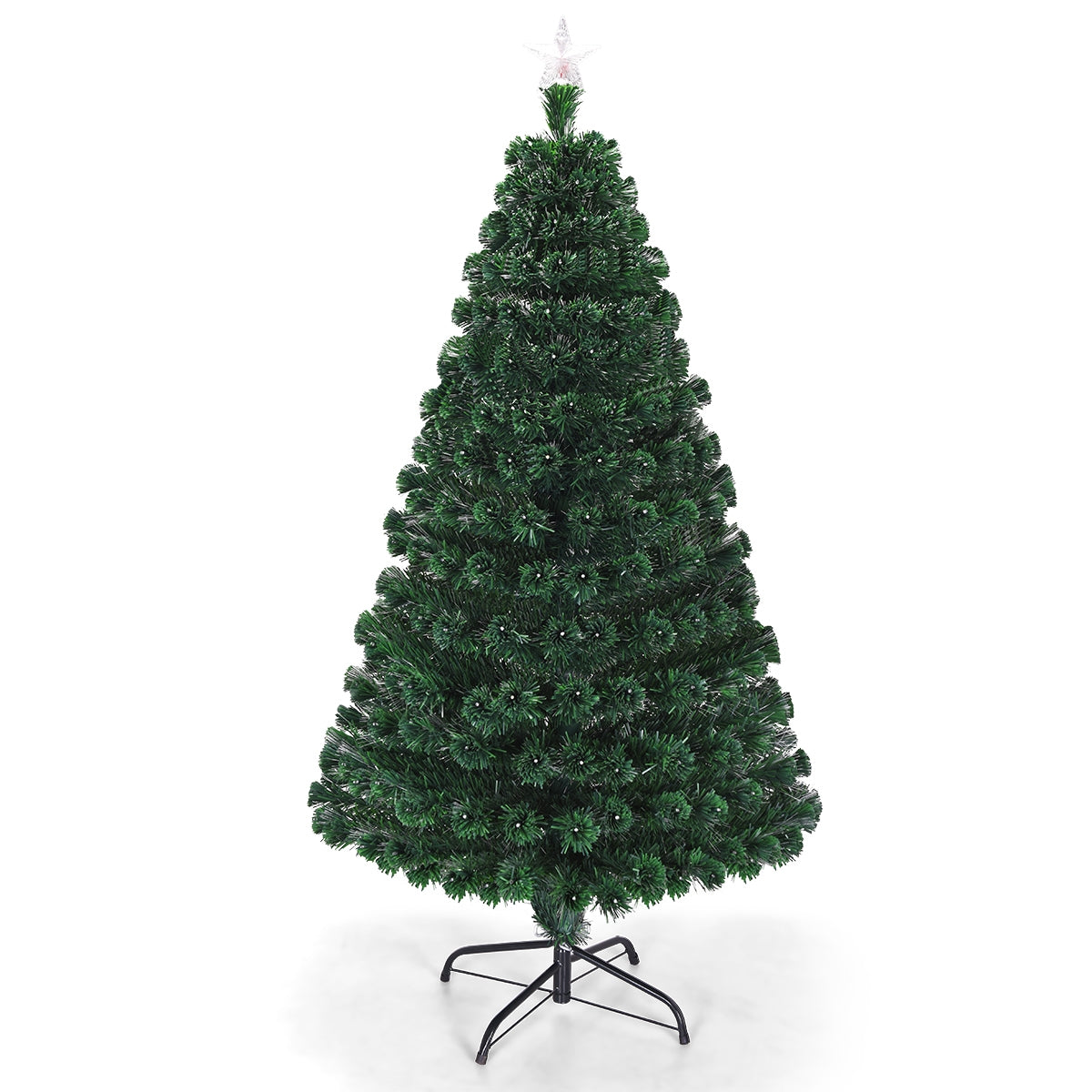 5 Feet/6 Feet/7 Feet Multicolor LED Fiber Optic Artificial Christmas Tree-5 Feet, Green Christmas Tree at Gallery Canada