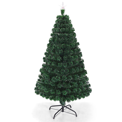 5 Feet/6 Feet/7 Feet Multicolor LED Fiber Optic Artificial Christmas Tree-5 Feet, Green Christmas Tree at Gallery Canada
