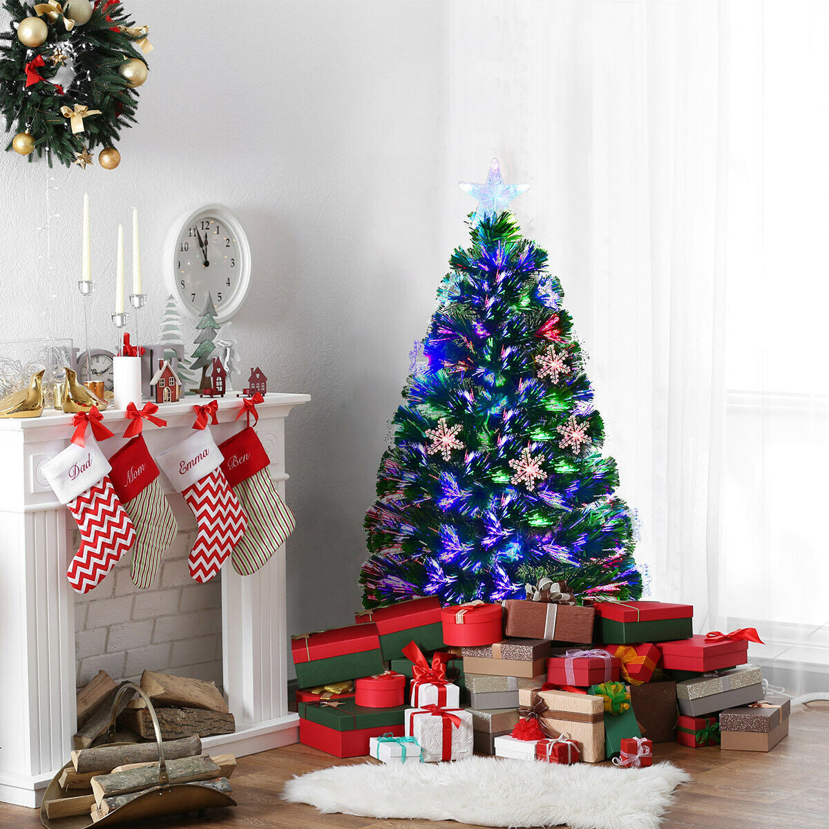 4 / 5 / 6 Feet LED Artificial Christmas Tree, Green Christmas Tree at Gallery Canada