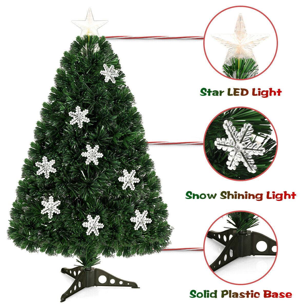4 / 5 / 6 Feet LED Artificial Christmas Tree, Green Christmas Tree at Gallery Canada