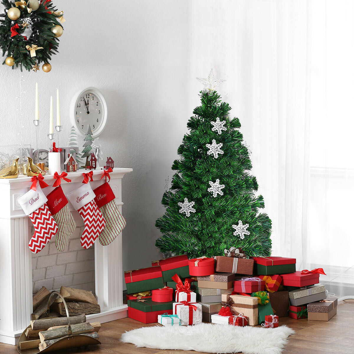 4 / 5 / 6 Feet LED Artificial Christmas Tree, Green Christmas Tree at Gallery Canada