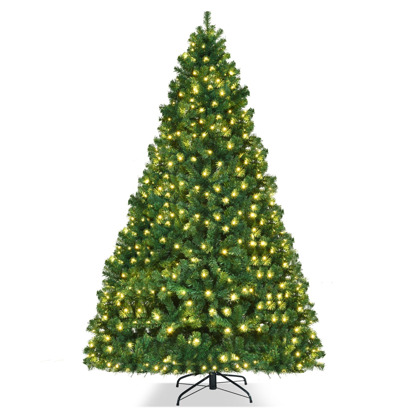 8 Ft PVC Artificial Christmas Tree With LED Lights, Green Christmas Tree at Gallery Canada