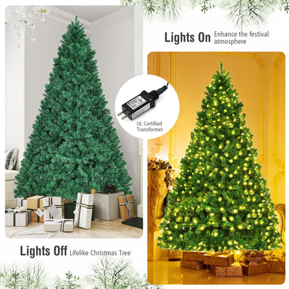 8 Ft PVC Artificial Christmas Tree With LED Lights, Green Christmas Tree at Gallery Canada