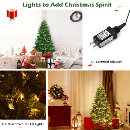 Artificial Christmas Tree With LED Lights, Pine Cones, 7', Green Christmas Tree at Gallery Canada