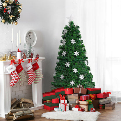 4/5/6 Feet LED Artificial Christmas Tree With Snowflakes, Green Christmas Tree at Gallery Canada