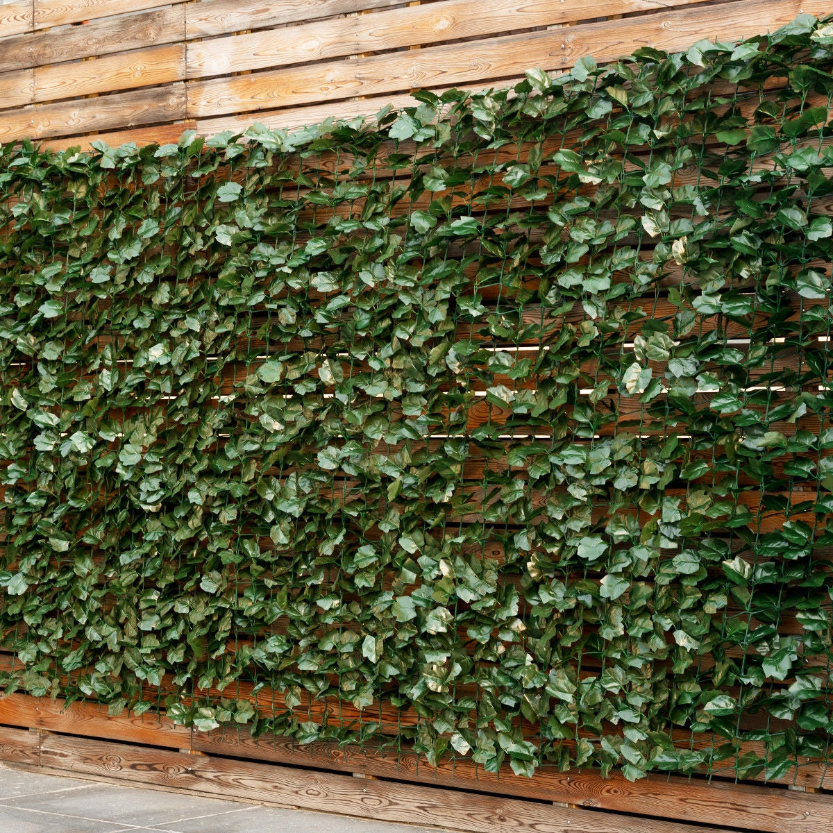 Faux Ivy Leaf Privacy Fence, 59 x 95 Inch, Green