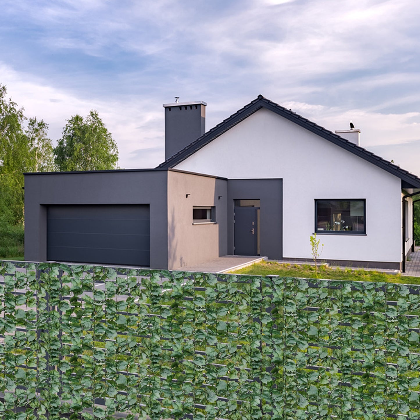 Faux Ivy Leaf Decorative Privacy Fence-59 x 118 Inch, Green Decorative Fencing & Flooring at Gallery Canada