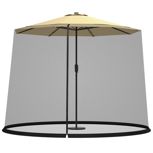 9 -10 Feet Outdoor Umbrella Table Screen Mosquito Bug Insect Net Outdoor Umbrellas Black at Gallery Canada