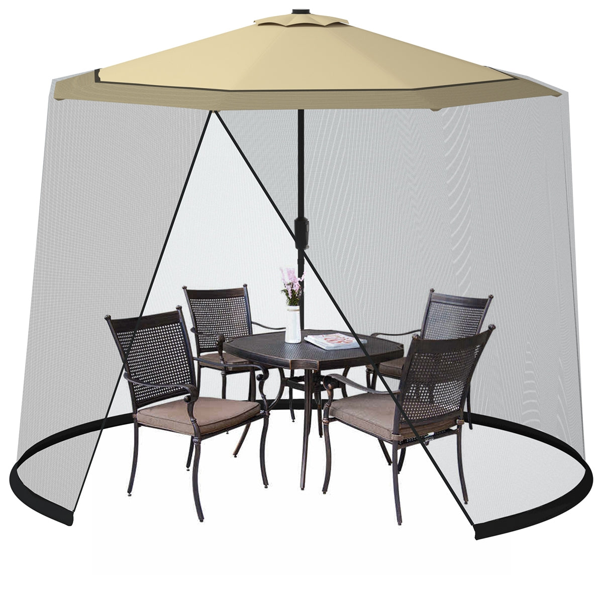 9 -10 Feet Outdoor Umbrella Table Screen Mosquito Bug Insect Net Outdoor Umbrellas at Gallery Canada