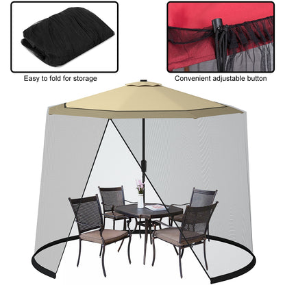 9 -10 Feet Outdoor Umbrella Table Screen Mosquito Bug Insect Net Outdoor Umbrellas at Gallery Canada