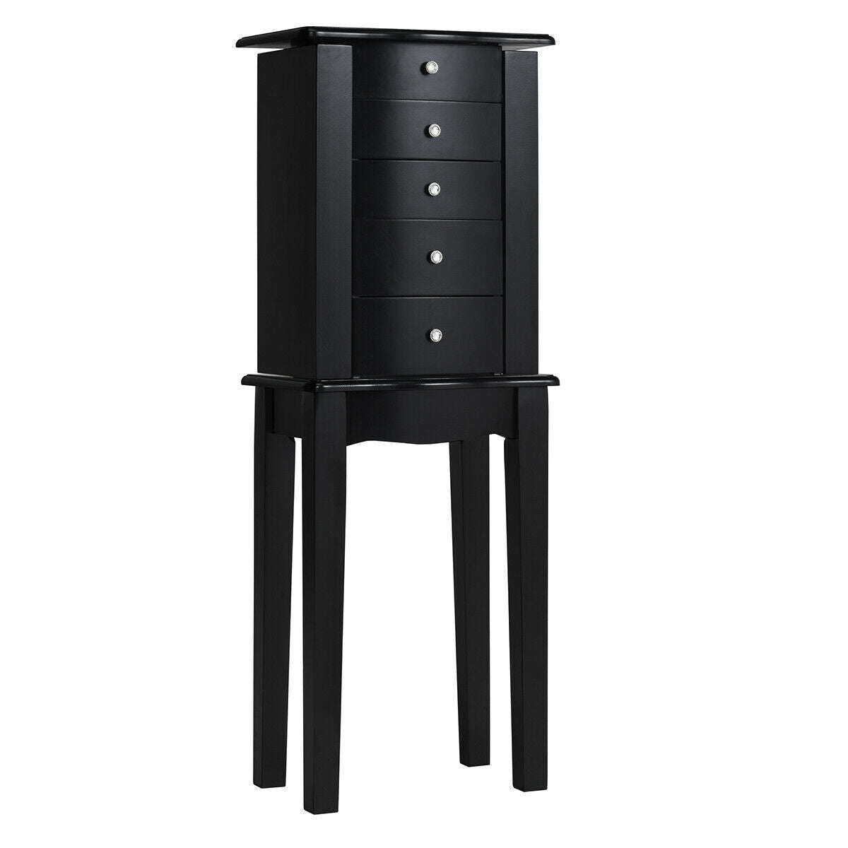 Wood Mirrored Jewelry Storage Chest Cabinet Jewelry Armoires Options at Gallery Canada