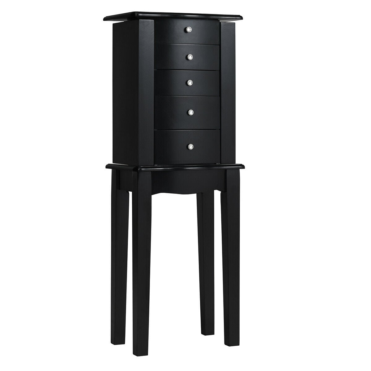 Wood Mirrored Jewelry Storage Chest Cabinet Jewelry Armoires at Gallery Canada