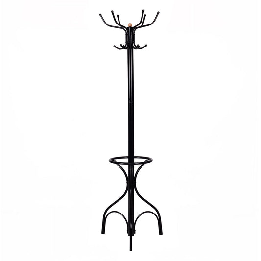 Vintage Metal Coat Hat Tree Stand, Black Coat Racks & Hall Trees Black at Gallery Canada