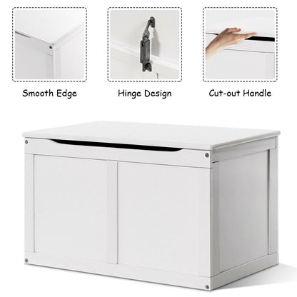 Safety Hinge Wooden Chest Organizer Toy Storage Box, White Kids Storage at Gallery Canada