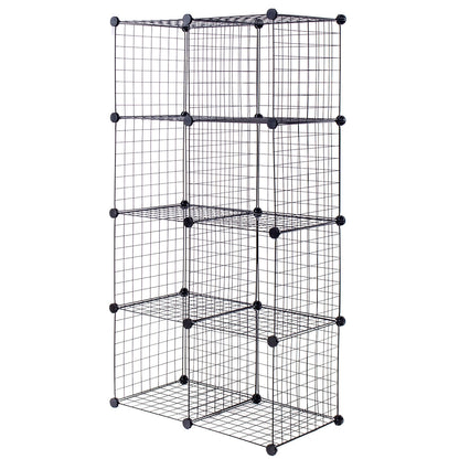 DIY 8 Cube Grid Wire Cube Shelves, Black Clothing & Closet Storage Black at Gallery Canada
