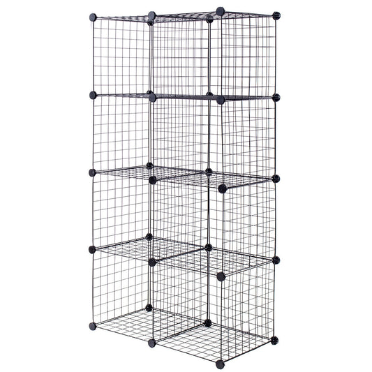 DIY 8 Cube Grid Wire Cube Shelves, Black Clothing & Closet Storage Black at Gallery Canada