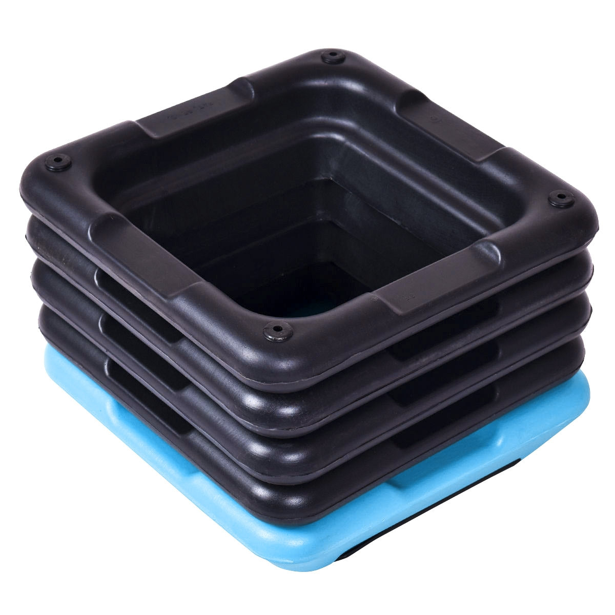 16 x 16 Inch Adjustable 4 Risers Lightweight Aerobic Pedals, Black Sport Equipments at Gallery Canada