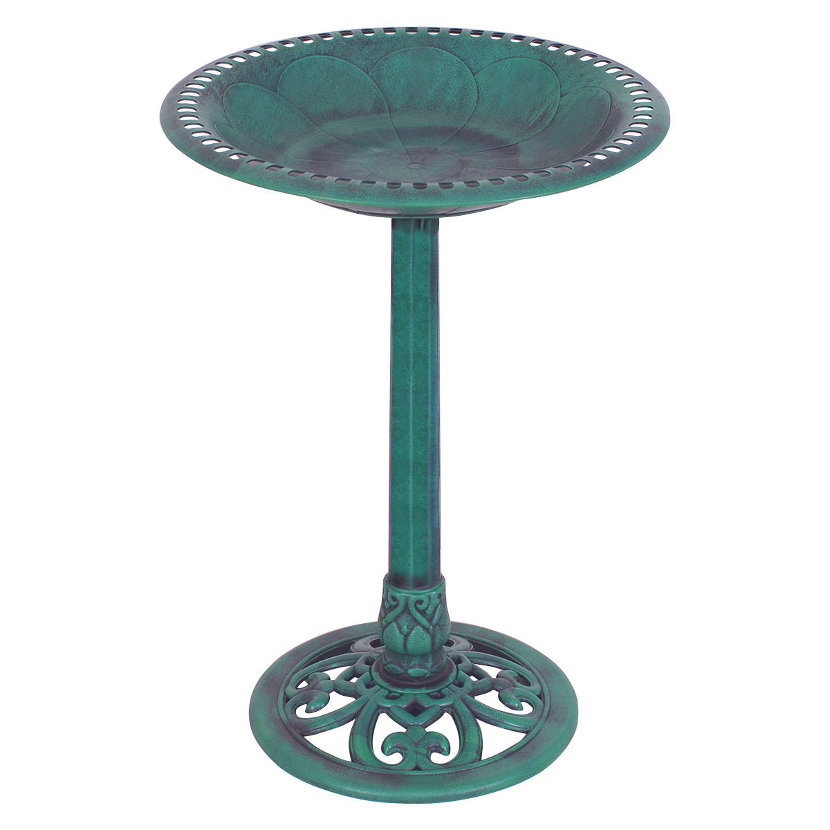 Outdoor Garden Green Pedestal Bird Bath Feeder, Green Chicken Coops at Gallery Canada