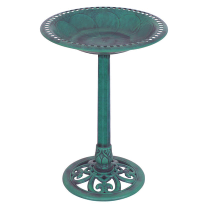Outdoor Garden Green Pedestal Bird Bath Feeder, Green Chicken Coops at Gallery Canada