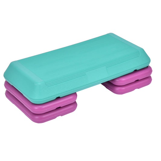 29 Inch Club Cardio Adjust Exercise Stepper, Turquoise Sport Equipments Turquoise at Gallery Canada
