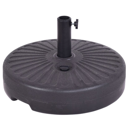 Base de parapluie ronde remplie d'eau de 20 pouces, 23 L, noire