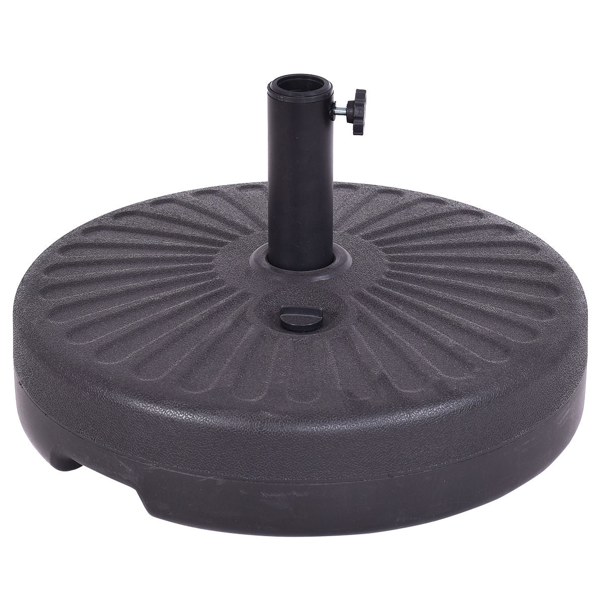 20 Inch Round 23L Water Filled Umbrella Base, Black Outdoor Umbrella Bases at Gallery Canada