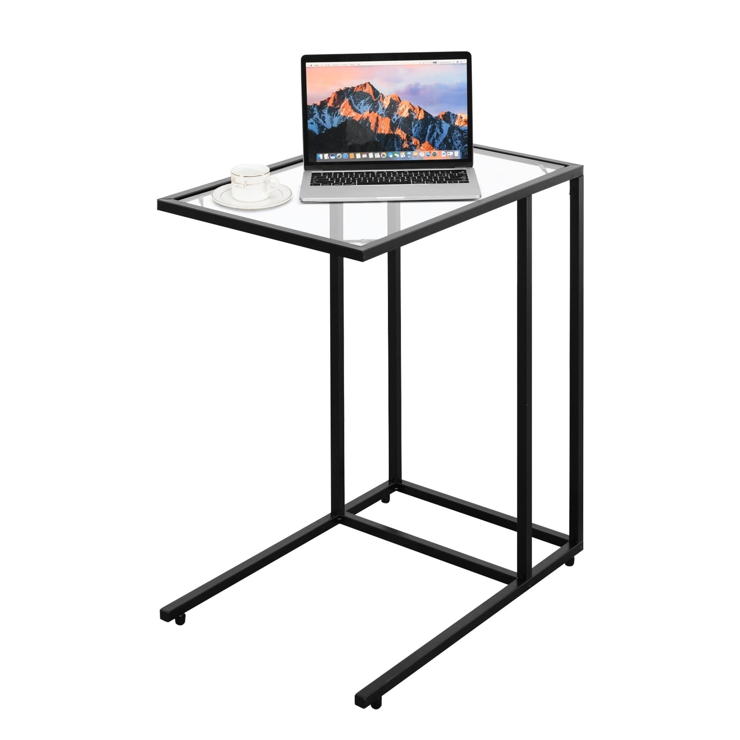 Sofa End Table, Coffee Side Table With Glass Top, Black End & Side Tables at Gallery Canada
