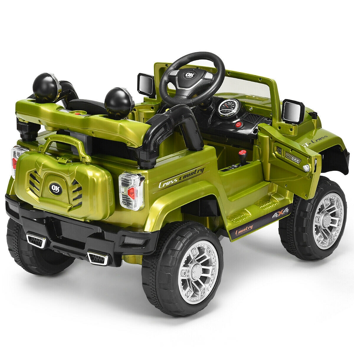 12 V Kids Ride on Truck with MP3 + LED Lights, Green Powered Ride On Toys at Gallery Canada