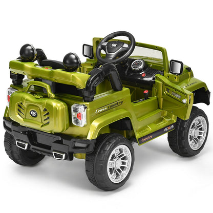 12 V Kids Ride on Truck with MP3 + LED Lights, Green Powered Ride On Toys at Gallery Canada