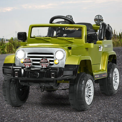 12 V Kids Ride on Truck with MP3 + LED Lights, Green Powered Ride On Toys at Gallery Canada
