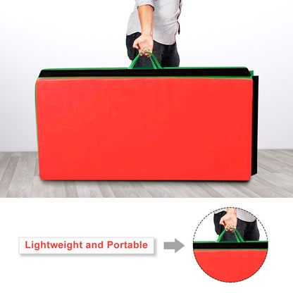 4 Feet x 10 Feet Thick Folding Panel Gymnastics Mat, Deep Multicolor Yoga & Gym Mats at Gallery Canada