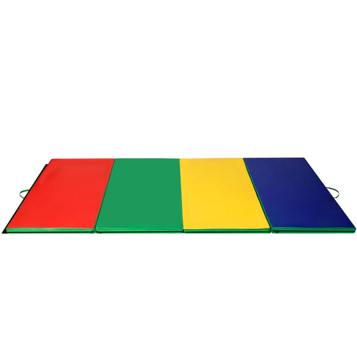 4 Feet x 10 Feet Thick Folding Gymnastics Mat, Deep, Multicolor Yoga & Gym Mats Deep Multicolor at Gallery Canada
