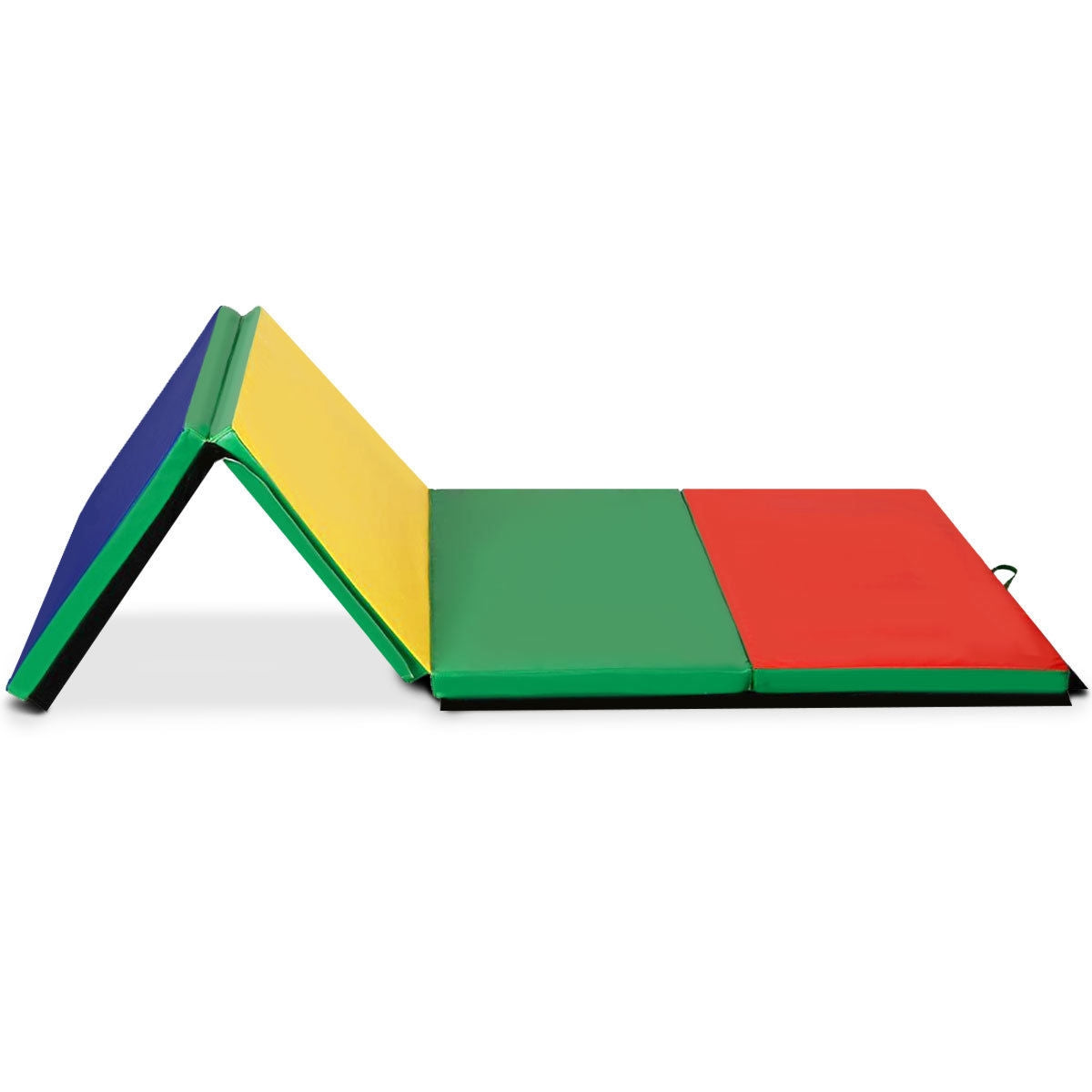 4 Feet x 10 Feet Thick Folding Panel Gymnastics Mat, Deep Multicolor Yoga & Gym Mats at Gallery Canada