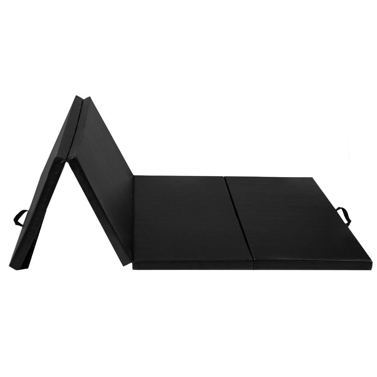 4 Feet x 10 Feet Thick Folding Panel Gymnastics Mat, Black Yoga & Gym Mats at Gallery Canada