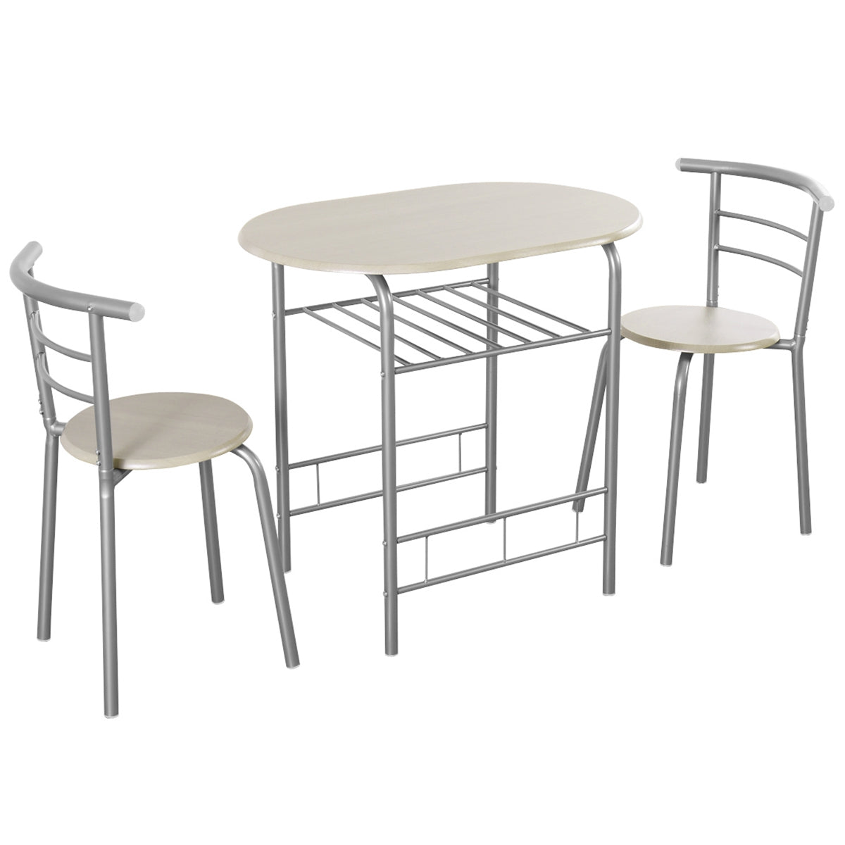 3-Piece Space-Saving Bistro Set for Kitchen and Apartment, Light Gray Dining Room Sets at Gallery Canada