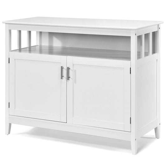 Modern Practical and Beautiful Wooden Kitchen Lockers with Large Storage Space, White - Gallery Canada