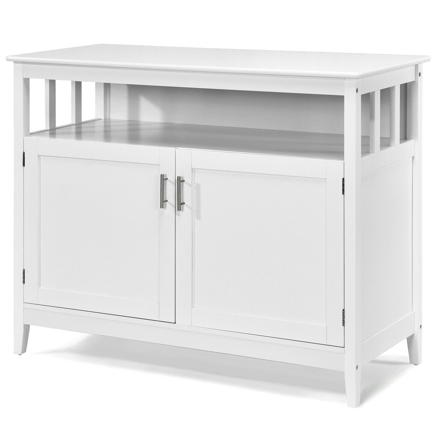 Modern Wooden Kitchen Lockers, Large Storage, White