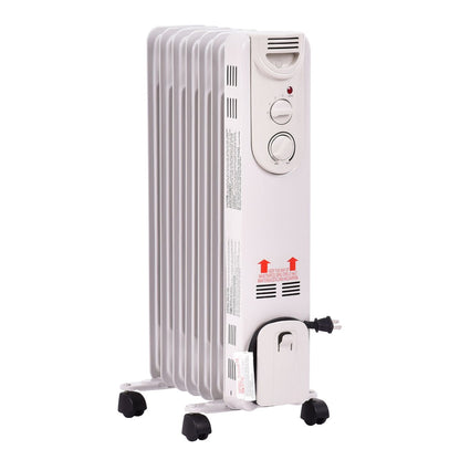 1500 W Electric Portable Oil Filled Radiator Space Heater with 3 Heat Settings Space Heaters at Gallery Canada
