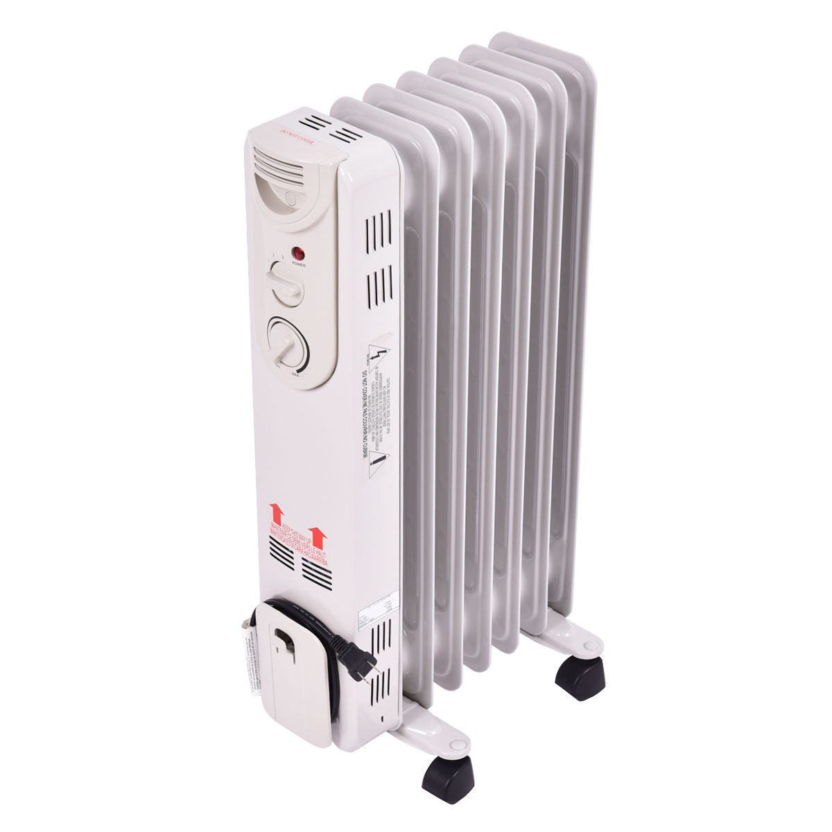 1500 W Electric Portable Oil Filled Radiator Space Heater with 3 Heat Settings Space Heaters at Gallery Canada