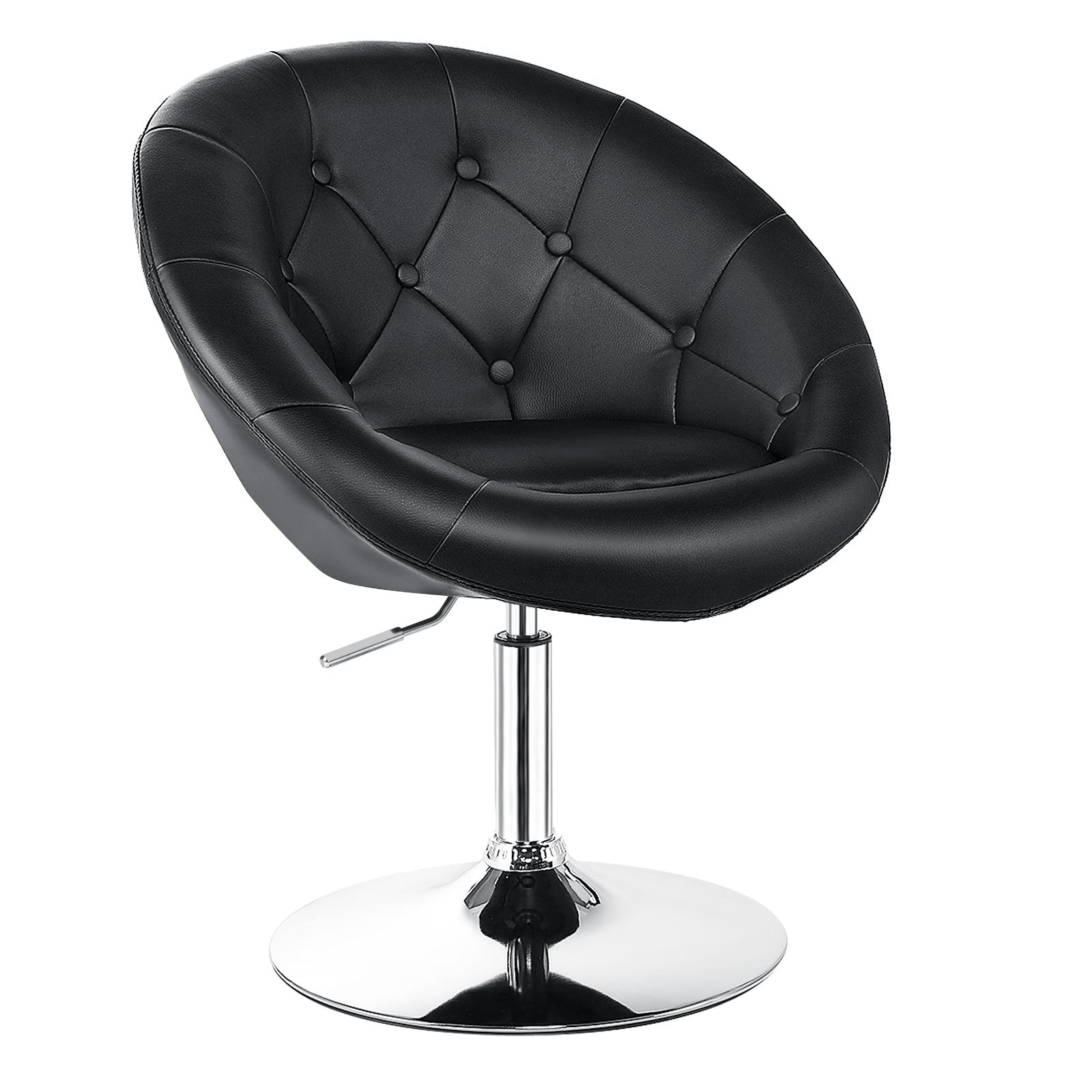 1 Piece Adjustable Modern Swivel Round Tufted, Black Leisure Chairs at Gallery Canada