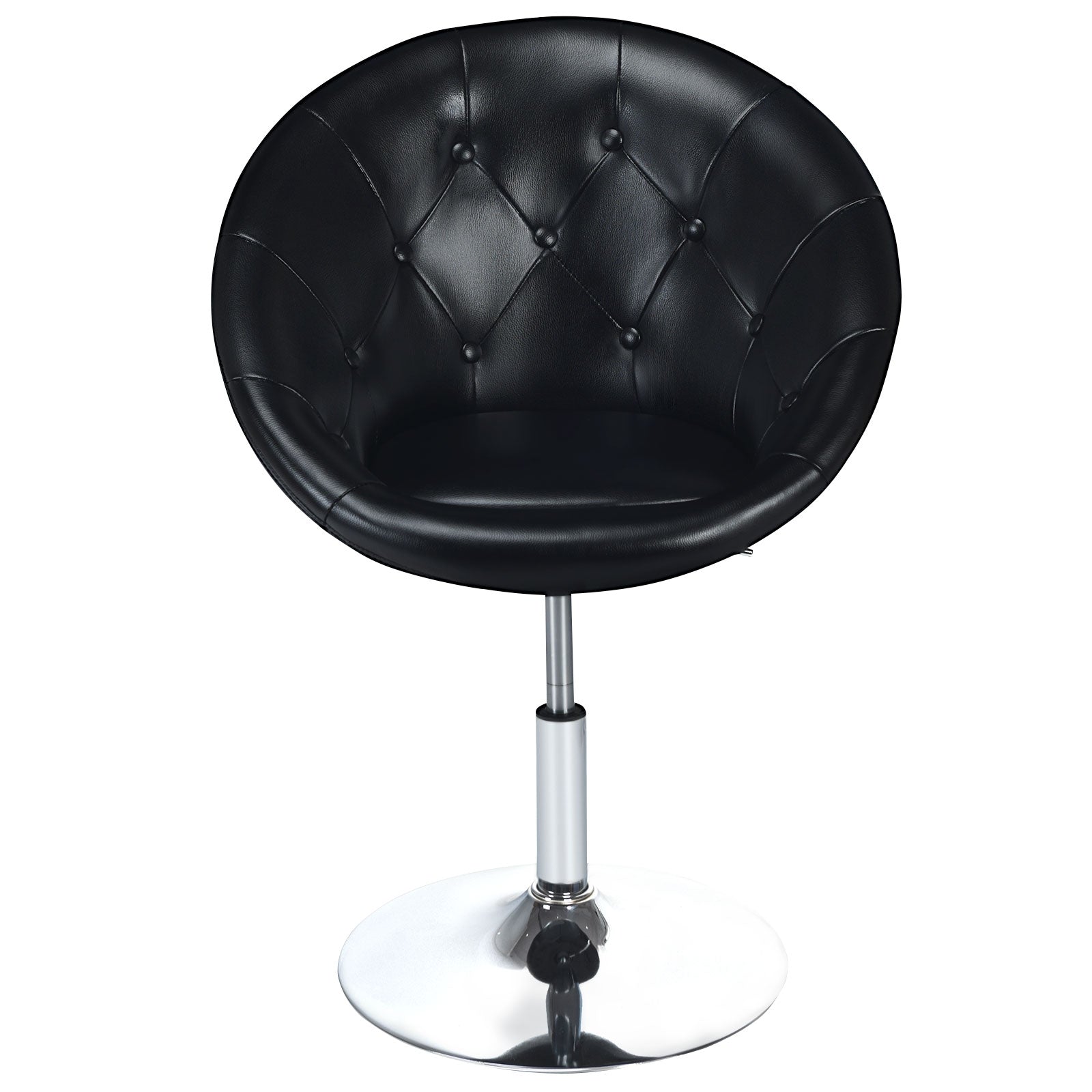 1 Piece Adjustable Modern Swivel Round Tufted, Black Leisure Chairs at Gallery Canada