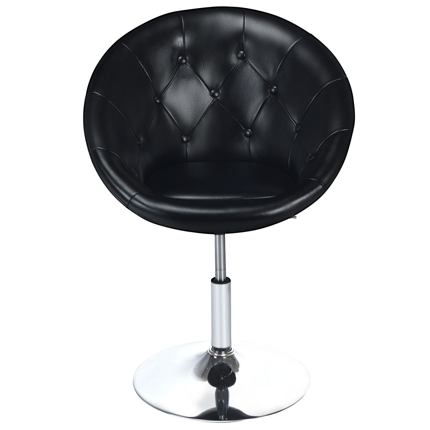 1 Piece Adjustable Modern Swivel Round Tufted, Black Leisure Chairs at Gallery Canada