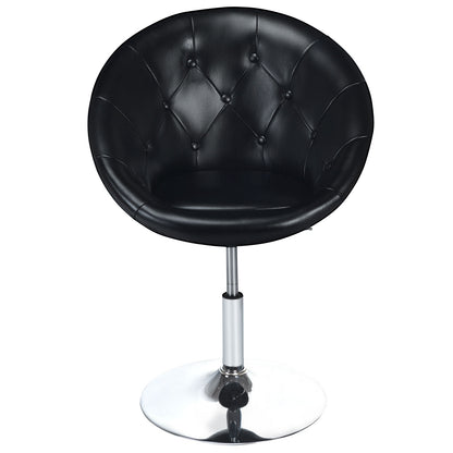 1 Piece Adjustable Modern Swivel Round Tufted, Black Leisure Chairs at Gallery Canada