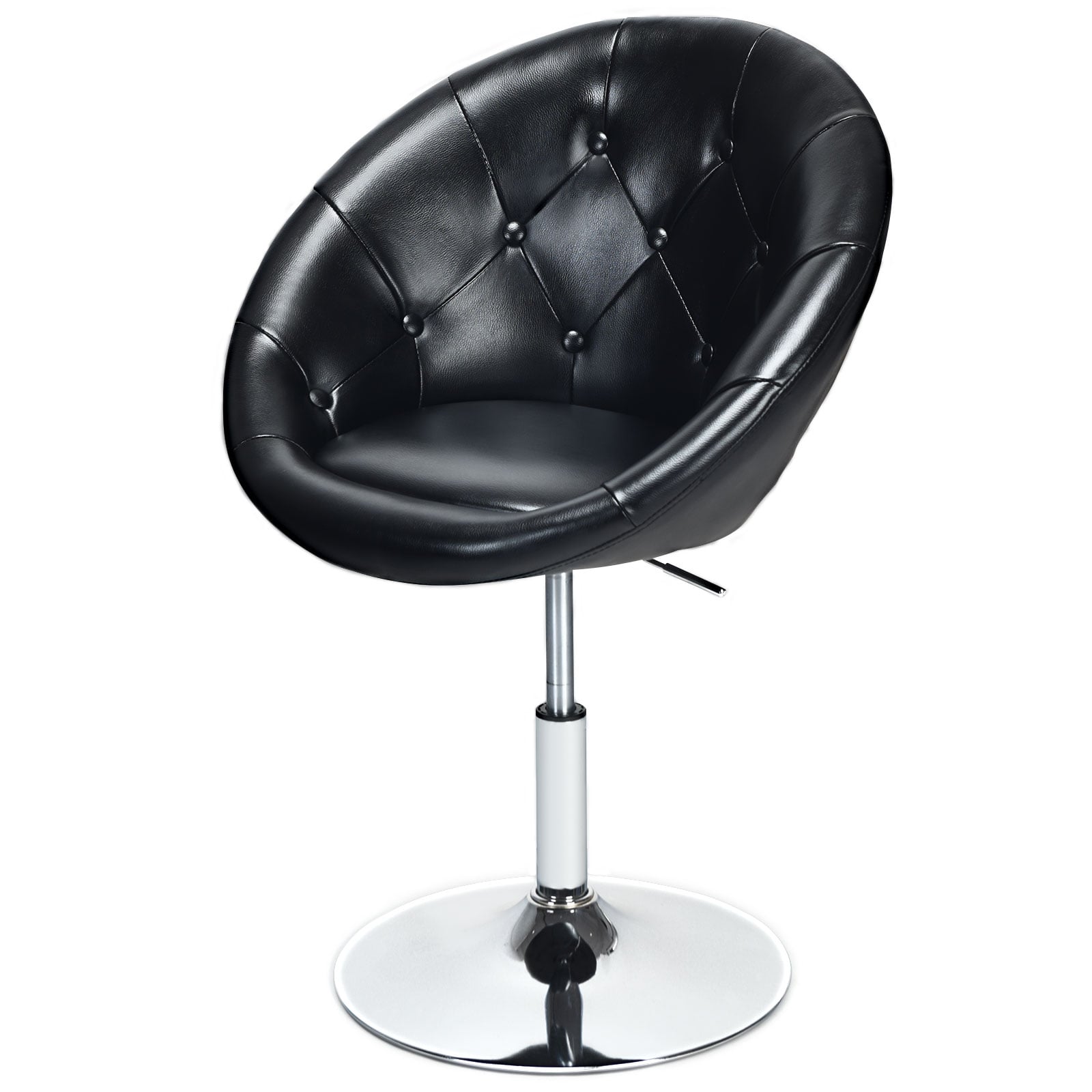 Adjustable Modern Swivel Round Tufted, Black Leisure Chairs at Gallery Canada