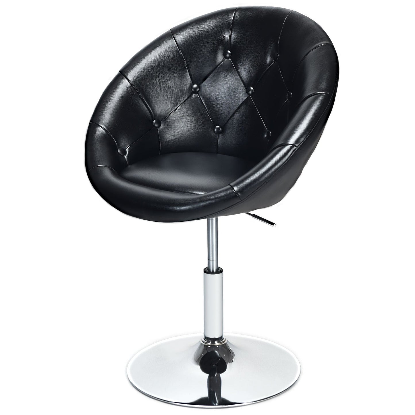 Adjustable Modern Swivel Round Tufted, Black Leisure Chairs at Gallery Canada