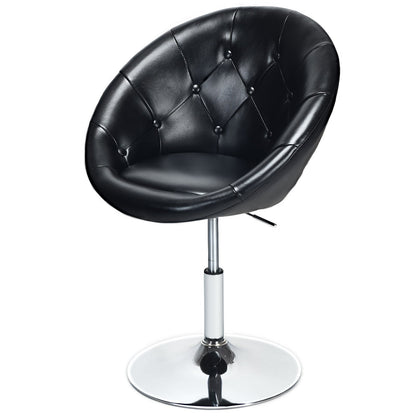 Adjustable Modern Swivel Round Tufted, Black Leisure Chairs at Gallery Canada