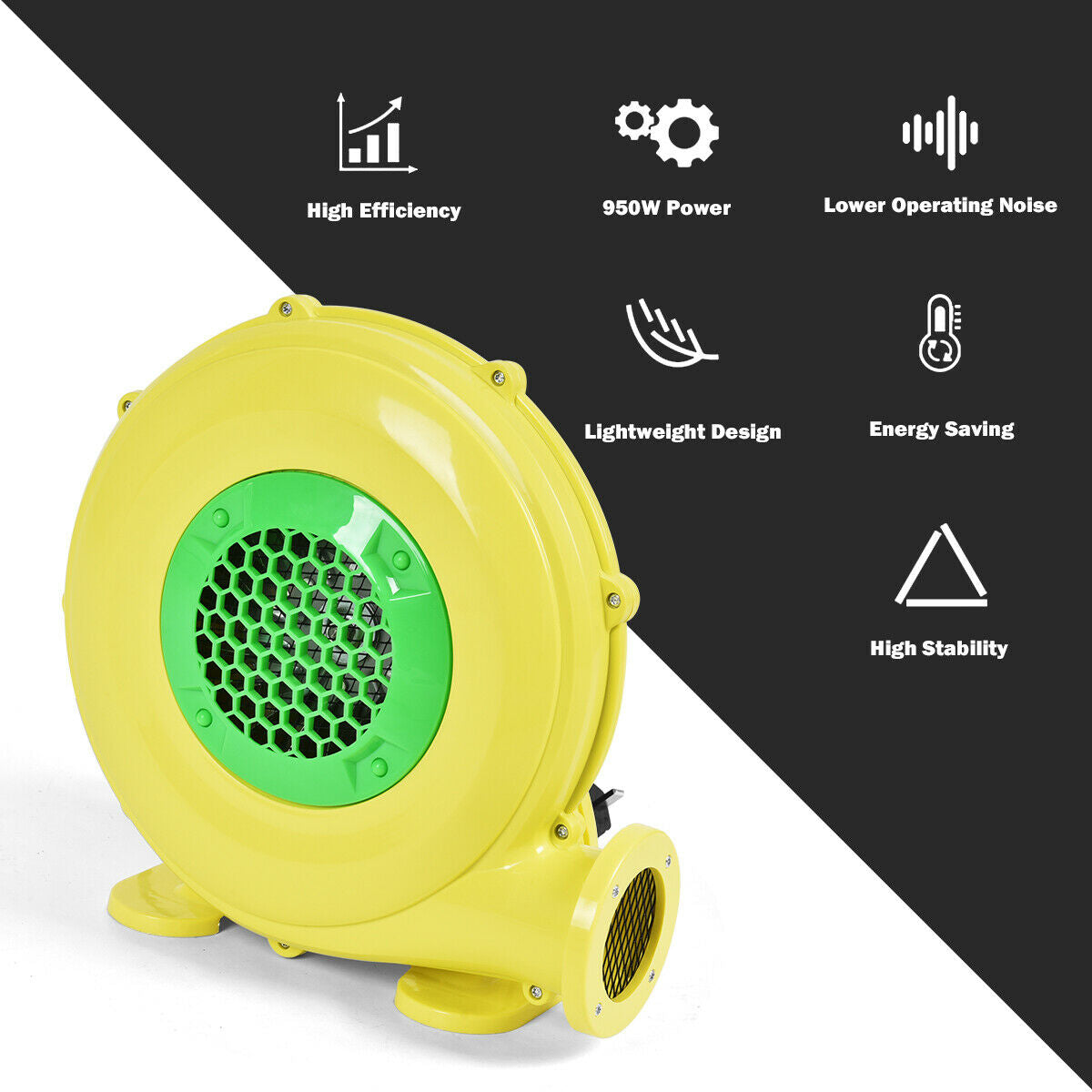 480W 0.6 HP Air Blower Pump Fan, Inflatable Bounce House, Yellow Air Blowers at Gallery Canada
